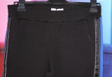 Hose Jogger schwarz Streifen blau + silber