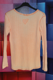 Langarm-Basic-Shirt GlamStyle orange