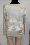 Langarmpulli Flowers beige