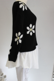 Be`lieve Strickpullover mit Bluseneinsatz schwarz