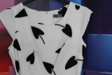 Kleid Gotta/Two Blue wei mit Muster bltter