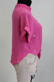 Bluse Kurzarm pink