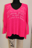 Pullover GlamStyle pink mit Schrift