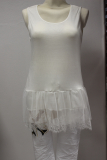 Longtop mit Petticoatspitze Farbe natur