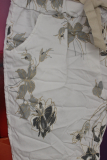 Jogpants wei mit Druck Rose