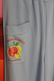 Pant Dressplaner hellblau Druck Frchte