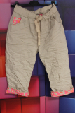 Bermuda-Shorts beige mit Rand Leo-Print