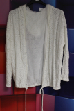 leichte Sommerjacke mit Kapuze natur