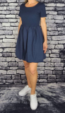 T-Shirt-Kleid mit Ballonrock dunkelblau