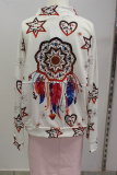 leichte Sweatjacke Dressplaner wei Druck Indian