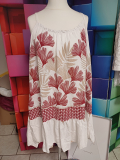 luftiges Sommerkleid wei/bordeaux
