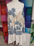 luftiges Sommerkleid wei/jeansblau