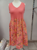 Kleid ohne Arm koralle/orange