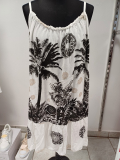 Kleid Dressplaner Spaghettitrger Palmen schwarz