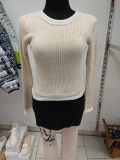 Kurzpullover 2-Lagen-Optik beige