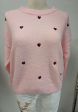 Pullover rosa mit Herzdruck