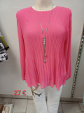 Blusenshirt mit Kette pink