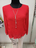 Blusenshirt mit Kette rot