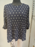 Bluse Dressplaner mit Punkte Farbe dunkelblau