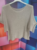 Dressplaner Kurzarm-Pulli beige