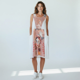 Baumwoll-Kleid Dressplaner wei� Muster Frieda Kalo