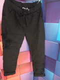 Jogpants Doaba schwarz mit H�kelblume