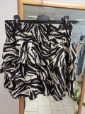 Voillant-Minirock schwarz mit Leo-Print