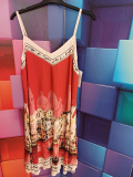 Kleid Spaghettitr�ger Motiv Italien rot