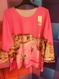 Bigsize-Shirt pink Druck Venedig