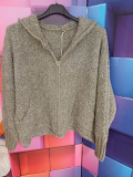 Kuscheljacke mit Kapuze olivgr�n