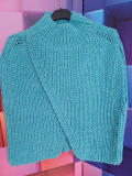 Poncho-Pulli Dressplaner t�rkisblau