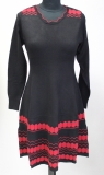 Kleid Invisible Farbe schwarz mit roter Bordre Kstchen